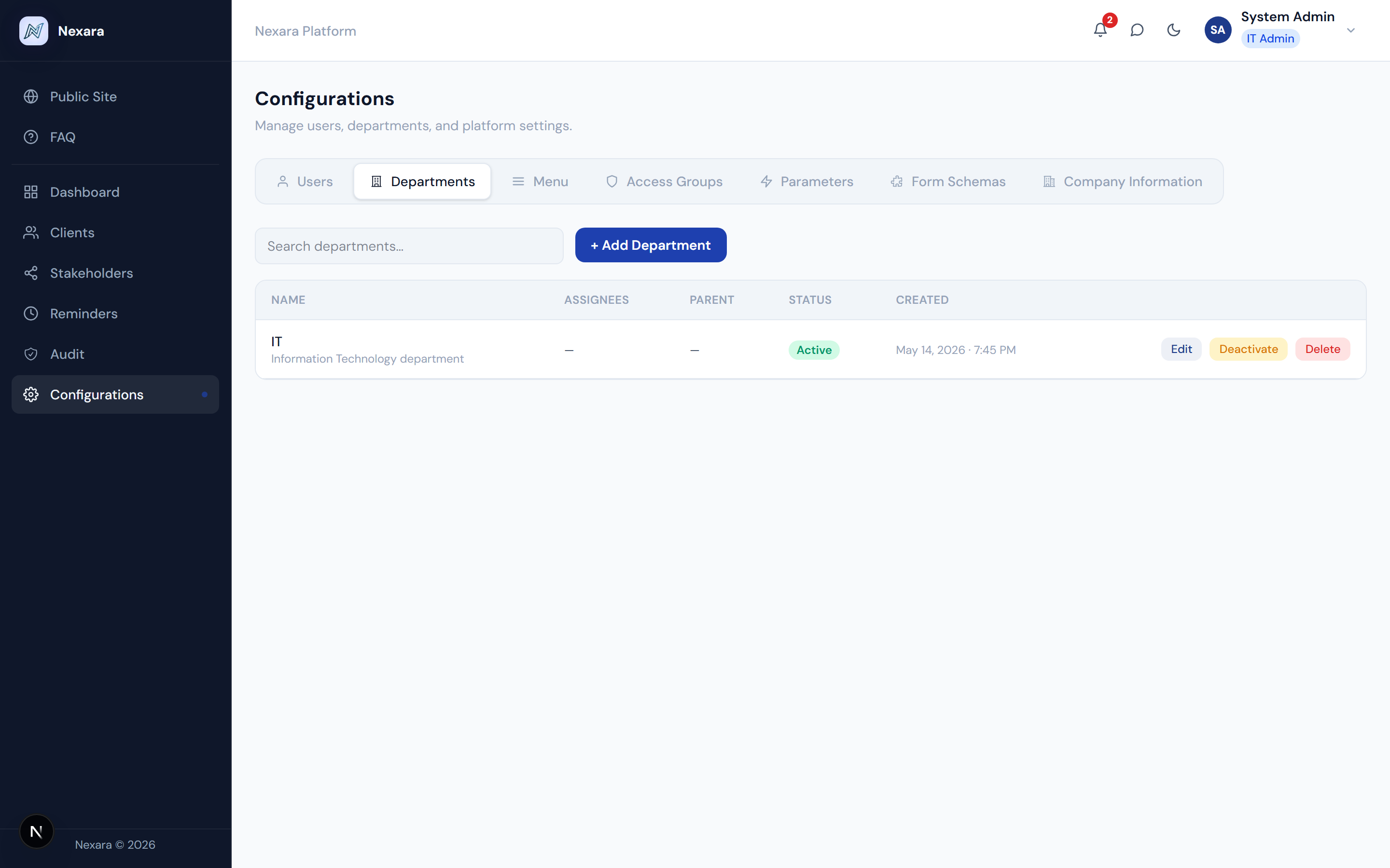 Users & Departments step 6